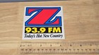 Vintage Z 93 9 Los Angeles Country Radio Station Stick-on Bumper Sticker Decal