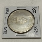 1867-1967 Canada Centennial 92 5  Sterling Silver Medal Token 25g