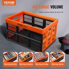 Vevor Collapsible Storage Baskets Folding Plastic Stackable Container 45l 3-pack