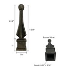 1 2  Finial Quad W  Ball For Square Pipe Gate Fence Ornamental  10pcs  Cast Iron