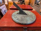 Large Antique Bronze Weathered Garden Sundial