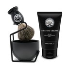 5-in-1 Wet Shaving Kit  Pure Badger Brush  Stainless Steel Bowl  Cream   Stand -