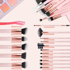 Makeup Brush Set 16 Pcs With 1 Eyebrow Razor Premium Synthetic Foundation Powder