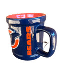 Chicago Bears Coffee Cup Nfl Football 10 Oz Blue Orange 3d Raised Mug New