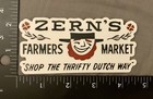 Zern   s Farmer   s Market Vinyl Decal sticker 2x4 5     Gilbertsville  Pa Zerns Flea