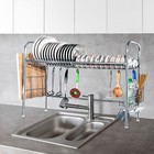 Over The Sink Dish Drying Rack Stainless Steel Kitchen Organizer Cutlery Drainer