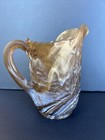 Vtg Imperial Caramel Slag Glass 6  Pitcher Windmill Pattern Rare Matte Finish