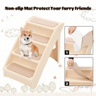 Foldable Pet Stairs 4 Non-slip Steps Dog Ladder Ramp W  Support Frame For High B