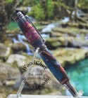 Pen Handmade Writing Ball Point Fountain Exotic Cattails   Thistles Resin 1583