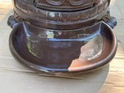 Antique Godin French Enamel Cast Iron Coal Or Wood Stove Beautiful Parlor Stove