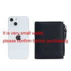 Women Small Slim Genuine Leather Bifold Zip Wallet Credit Card Holder Coin Purse