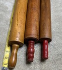 Lot 3 Antique Vintage Farmhouse Wood Rolling Pins Primitive 3 Sizes