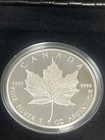 1989 Canada  5 Commemorative Maple Leaf 1 Oz  9999 Silver Proof Coin W  Ogp Coa