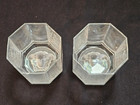 Versace Rosenthal Lumiere Medusa Whiskey Rock Glasses Clear Frost Set Of 2