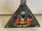 Russian Balalaika Vintage Hand Painted Folk Art  Samovar Russian Tea Two Ladies 