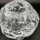 Kosta Boda Sweden Snowball Set Of 2 Ice Clear Glass Votive Candle Holders 3 h