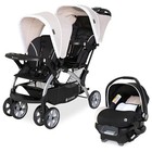Baby Trend Double Stroller   Car Seat Combo Khaki 3-in-1 Travel System