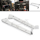 Chrome Left   Right Saddlebag Rail Support Brackets For Harley Touring 1985-2008