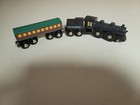 Brio Wooden Railway Polar Express Train Engine And Passenger Coach Vguc 