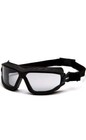 Pyramex Torser Rubber Gasket Sealed Safety Glasses - H2max Anti-fog Lens - Black