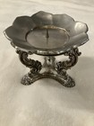 Vintage Godinger Silver Art Co  Riser Pillar Candle Holder  Footed Ornate