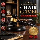Wooden Gavel And Sound Block Set For Auction Judge Lawyer Office Decor Gift Desk