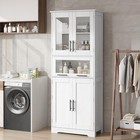 67  Tall Kitchen Pantry Cabinet  Storage Cabinet With Doors   Adjustable Shelves