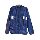 Authentic Adidas Originals Collegiate Blue Windbreaker Jacket 3-stripes Youth S