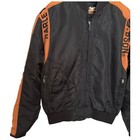 Harley Davidson Bar And Shield Moto Riding Jacket Nylon Orange Black Size M