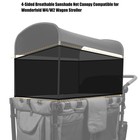4-sided Breathable Sunshade Net Canopy Compatible For Wonderfold W4 w2 Wagon