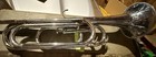 Vintage 1949 Getzen Deluxe Silver Plated Piston Bugle Horn Case Mp Rare Silver P