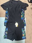 Sournesol Women s Upf 50  Floral Swim Shirt   Board Shorts Set Black M