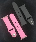 2-pack Silicone Apple Watch Bands - Pink And Black - 38mm 40mm S m - New
