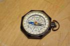 Vtg Taylor Leedawl 2920 Black Bakelite Marine Boat Compass Rare Lanyard Ring