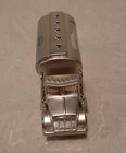 Collectible Fancy Mini Clock Quartz Analog Decorative Silver Semi Truck Nos Read