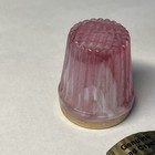 Crystal Marble Pink Sewing Thimble - West Germany