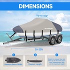 20ft 21ft 22ft Boat Cover Waterproof Heavy Duty Fits V-hull Fishing Ski Runabout