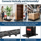 Folding Hand Truck  330 Lbs Heavy Duty Moving Dolly Utility Cart With 4 Wheels