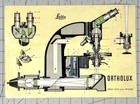 Rare Vintage Leitz Ortholux Diagram Poster 8   x11 5    Microscope