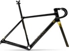 Chapter2 Rira Ultra Carbon Road Bike Frame Handlebar   Fork Set Black gold Sz 56