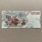 Caravaggio Italy 100000 Lire Banknote Italian Currency  Rome 1983 Paper Money