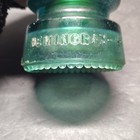 Hemingray Green teal Glass Insulator Embossed  hemingray   made In U s a  