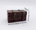 1 12 Dollhouse Miniature Vintage Suitcase Leather Luggage Box Case With Belt Toy