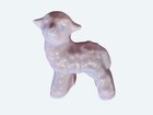 Vintage Pink Ceramic Lamb Figurine - Glossy Finish - Farm Animal Decor 2 5  Tall