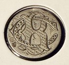 Love Token  1886 Seated Liberty   C b  Or B c    90  Silver Vf Beautiful