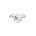Sterling Silver 925 Rhodium Plated White Cz Large Solitaire Cute Ring Sizes 5-9