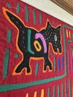 Vintage Framed 1960   s Kuna Art Mola Beautiful Handmade Stitch