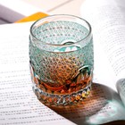 Edo Kiriko Crystal Whiskey Glasses Hand Cut To Clear Green 9oz Gift Packing