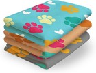 1 Pack 3 Super Soft Pet Blankets For Dog Cat  Cute Paw Print Heart Washable F   