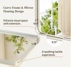 Brushed Nickel Mirror 24x32 Inch  Metal Framed Bathroom Wall Mirror
